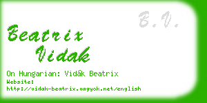 beatrix vidak business card